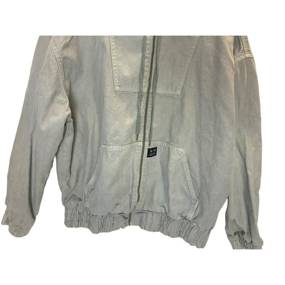Urban Outfitters BDG Utility Coat Jacket Skate Hooded Zip Front Large Sage Green - Picture 4 of 8